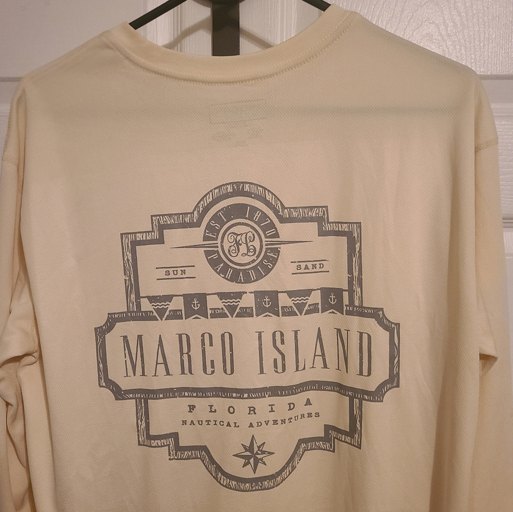 (2318) INGEAR UPF Marco Island long Sleeve Activewear, Size: Small Color: Cream